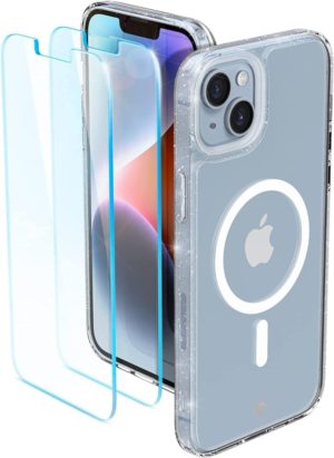 Spigen Cyrill Shine Mag - Σετ Θήκη MagSafe / 2 x Tempered Glass / Λουράκι Χειρός - Apple iPhone 14 Plus - Clear Glitter (ACS04942) ACS04942