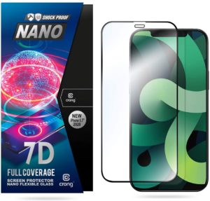 Crong 7D Nano Flexible Glass - Fullface Αντιχαρακτικό Υβριδικό Γυαλί Οθόνης Apple iPhone 12 Pro Max - Black - 0.3mm (CRG-7DNANO-IP67) CRG-7DNANO-IP67
