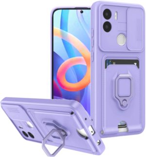 Bodycell Multifunction - Ανθεκτική Θήκη Xiaomi Redmi A2 Plus / A1 Plus με Λουράκι Λαιμού / Κάλυμμα Κάμερας / Ring Holder / Υποδοχή Κάρτας - Purple (5206015017599) BM-00161