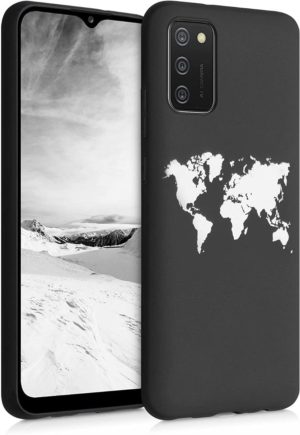 KWmobile Θήκη Σιλικόνης Samsung Galaxy A02s - Travel Outline / White / Black (54047.02) 54047.02