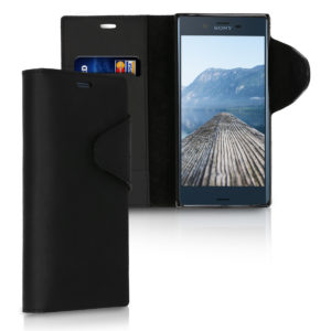 Kalibri Δερμάτινη Suede Θήκη - Πορτοφόλι Sony Xperia XZ / XZs - Black (41353.01) 41353.01