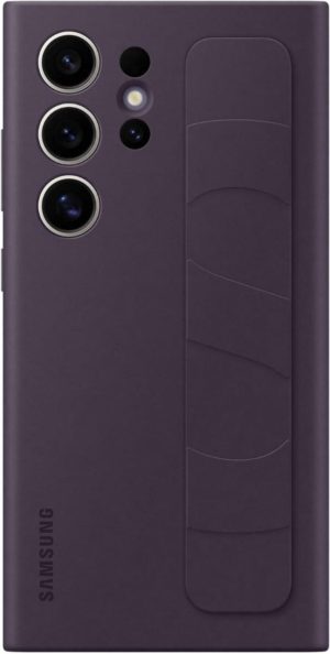 Θήκη Σιλικόνης με Λουράκι Χειρός - Samsung Galaxy S24 Ultra - Official Samsung Standing Grip Case - Dark Violet (EF-GS928CEEGWW) 13023313