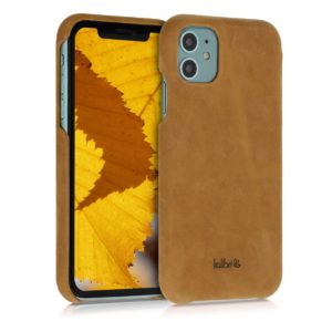 Kalibri Σκληρή Δερμάτινη Θήκη Apple iPhone 11 - Smooth Genuine Leather Hard Case - Light Brown (49737.24) 49737.24