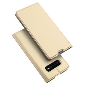 Θήκη Samsung Galaxy S10 Plus DUX DUCIS Skin Pro Series Leather Flip Case -Gold MPS13367