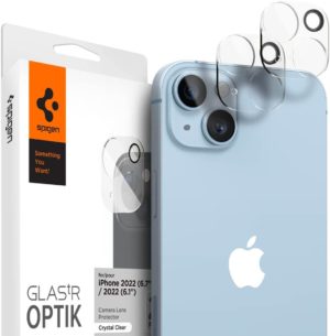 Spigen GLAS.tR OPTIK Camera Lens Protector - Αντιχαρακτικό Προστατευτικό Γυαλί για Φακό Κάμερας Apple iPhone 14 / 14 Plus - 2 Τεμάχια - Crystal Clear (AGL05229) AGL05229