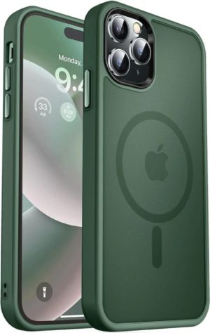 HappyCase Ημιδιάφανη Σκληρή Θήκη MagSafe - Apple iPhone 15 Pro Max - Matte Midnight Green (8719246412455) 115900