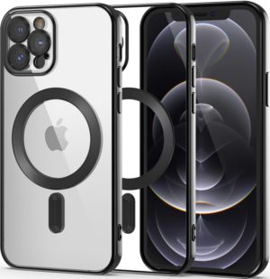 Tech-Protect MagShine - Διάφανη Θήκη Σιλικόνης MagSafe με Πλαίσιο Κάμερας - Apple iPhone 12 Pro - Black (9490713935415) 114873