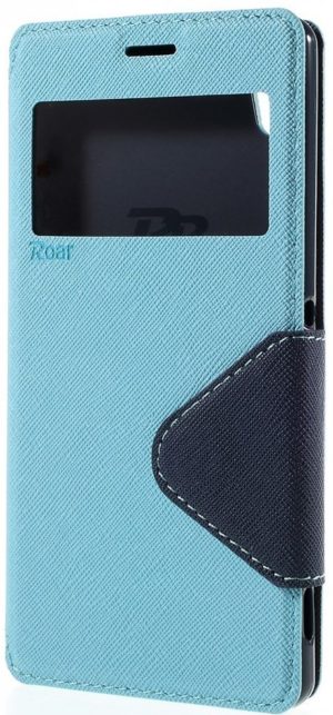 Θήκη Xperia M4 Aqua Roar Diary View Window Leather Case for Sony Xperia M4 Aqua -Blue MPS10605