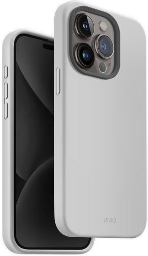 Uniq Lino Hue MagClick - Ανθεκτική Σκληρή Θήκη MagSafe με 2 x Πλαίσια Κάμερας - Apple iPhone 15 Pro - Chalk Grey (UNIQ-IP6.1P(2023)-LINOHMCGRY) UNIQ-IP6.1P(2023)-LINOHMCGRY