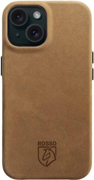 Rosso Elite Back Cover - Δερμάτινη Θήκη MagSafe - Apple iPhone 15 - Light Brown (8719246442070) 119372