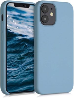 KWmobile Θήκη Σιλικόνης Apple iPhone 12 mini - Soft Flexible Rubber Cover - Stone Blue (52640.206) 52640.206