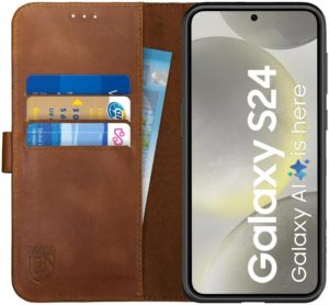 Δερμάτινη Θήκη Πορτοφόλι - Samsung Galaxy S24 - Rosso Deluxe - Brown (8719246427077) 118523