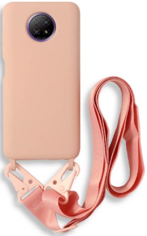 Bodycell Θήκη Σιλικόνης με Λουράκι Λαιμού - Xiaomi Redmi Note 9T 5G - Pink (5206015002588) BL-00156