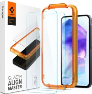 Αντιχαρακτικό Γυάλινο Tempered Glass - Samsung Galaxy A55 - Spigen GLAS.tR ALIGNmaster - Clear - 2 Τεμάχια (AGL07775) AGL07775