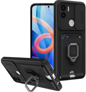 Bodycell Multifunction - Ανθεκτική Θήκη Xiaomi Redmi A2 Plus / A1 Plus με Λουράκι Λαιμού / Κάλυμμα Κάμερας / Ring Holder / Υποδοχή Κάρτας - Black (5206015017582) BM-00160