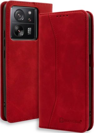 Bodycell Θήκη - Πορτοφόλι Xiaomi 13T / 13T Pro - Red (5206015072116) BB-00062