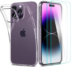 Spigen Crystal Pack - Σετ Θήκη Σιλικόνης & 2 x Tempered Glass - Apple iPhone 14 Pro - Crystal Clear (ACS04994) ACS04994