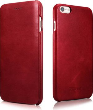 iCarer Vintage Series Curved Edge - Δερμάτινη Θήκη iPhone 6 Plus / 6S Plus - Red (RIP6015-RD) RIP6015-RD