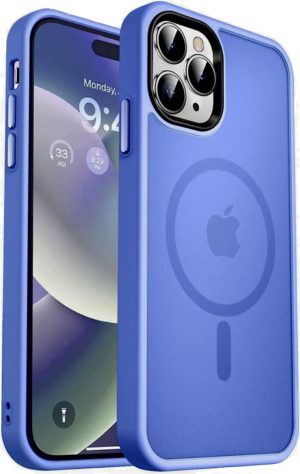 HappyCase Ημιδιάφανη Σκληρή Θήκη MagSafe - Apple iPhone 15 Pro - Matte Blue (8719246415302) 115925