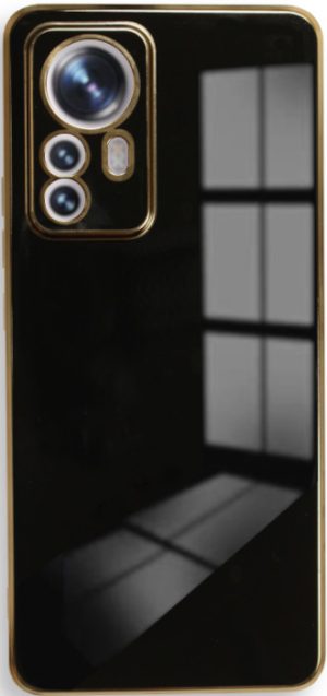 Bodycell Gold Plated - Θήκη Σιλικόνης Xiaomi 12 Pro 5G - Black (5206015069796) BG-00085