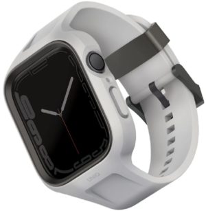 Uniq Monos Unibody Λουράκι Σιλικόνης με Θήκη - Apple Watch SE/9/8/7/6/5/4 (45/44mm) - Chalk Grey (UNIQ-45MM-MONOSGRY) UNIQ-45MM-MONOSGRY