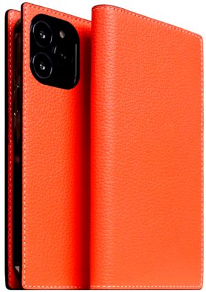 SLG Design D8 Neon Full Grain Leather - Δερμάτινη Θήκη - Πορτοφόλι Flip Apple iPhone 14 Pro Max - Coral (SD-D8N-DC-IP14PM-CR) SD-D8N-DC-IP14PM-CR