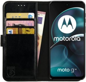 Rosso Element PU Θήκη Πορτοφόλι Motorola Moto G14 - Black (8719246418822) 117828