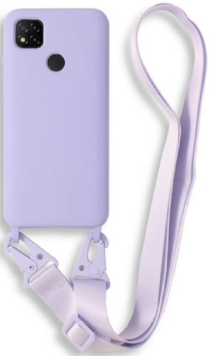 Bodycell Θήκη Σιλικόνης με Λουράκι Λαιμού - Xiaomi Redmi 9C - Violet (5206015002915) BL-00189
