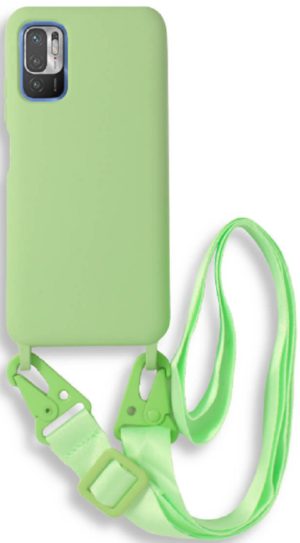 Bodycell Θήκη Σιλικόνης με Λουράκι Λαιμού - Xiaomi Redmi Note 10 5G / Poco M3 Pro 5G - Green (5206015002052) BL-00136