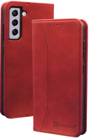 Bodycell Θήκη - Πορτοφόλι Samsung Galaxy S21 FE 5G - Red (5206015058332) 95731