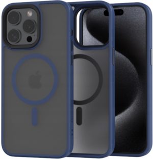 Spacecase Hybrid MagSafe - Σκληρή Ημιδιάφανη Θήκη MagSafe - Apple iPhone 15 Pro Max - Dark Blue (5905719103248) 119416