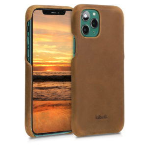 Kalibri Σκληρή Δερμάτινη Θήκη iPhone 11 Pro - Smooth Genuine Leather Hard Case - Light Brown (49736.24) 49736.24