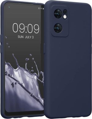 KWmobile Soft Slim Flexible Rubber Cover with Camera Protector - Θήκη Σιλικόνης Oppo Find X5 Lite με Πλαίσιο Κάμερας - Blueberry (57633.186) 57633.186