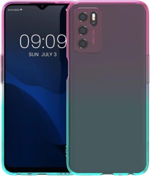 KWmobile Θήκη Σιλικόνης Oppo A16 / A16s / A54s - Bicolor Dark Pink / Blue / Transparent (60979.01) 60979.01