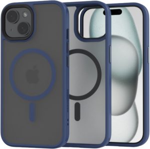 Spacecase Hybrid MagSafe - Σκληρή Ημιδιάφανη Θήκη MagSafe - Apple iPhone 15 - Dark Blue (5905719103125) 119455