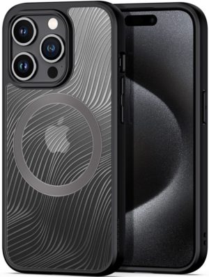 DuxDucis Aimo MagSafe Series - Premium Ημιδιάφανη MagSafe Σκληρή Θήκη - Apple iPhone 15 Pro - Black (6934913025055) 117073
