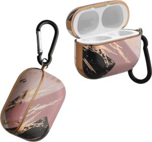 KW Σκληρή Θήκη Electroplated - Apple Airpods Pro 1st Gen - Mixed Marble / Dusty Pink / Plum / Gold (59516.01) 59516.01