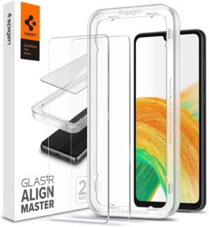 Spigen GLAS.tR ALIGNmaster - Αντιχαρακτικό Γυάλινο Tempered Glass Samsung Galaxy A33 5G - Clear - 2 Τεμάχια (AGL04296) AGL04296