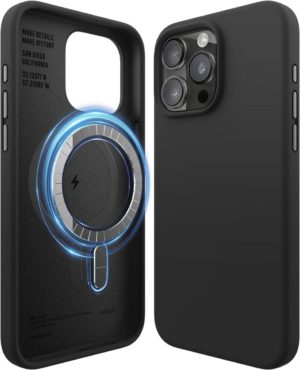 Elago Magnetic Silicone Case - Premium MagSafe Θήκη Σιλικόνης - Apple iPhone 15 Pro Max - Black (ES15MSSC67PRO-BK) ES15MSSC67PRO-BK