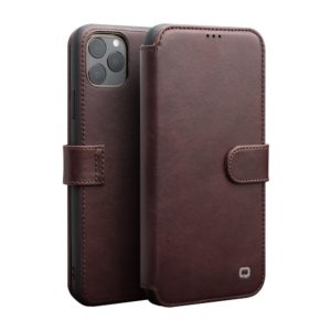 Θήκη iphone 11 Pro 5.8 QIALNO Leather Magnetic Clasp Flip Case-dark brown MPS13843