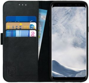 Rosso Deluxe Δερμάτινη Θήκη Πορτοφόλι Samsung Galaxy S8 - Black (8719246112683) 93491