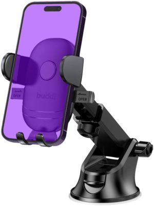 Buddi Phone Mount for Car Dashboard / Windshield - Universal Ρυθμιζόμενη Βάση Στήριξης Κινητών / Smartphone με Βεντούζα για Ταμπλό / Παρμπρίζ Αυτοκινήτου - Black - 5 Έτη Εγγύηση (8719246378638) 111195
