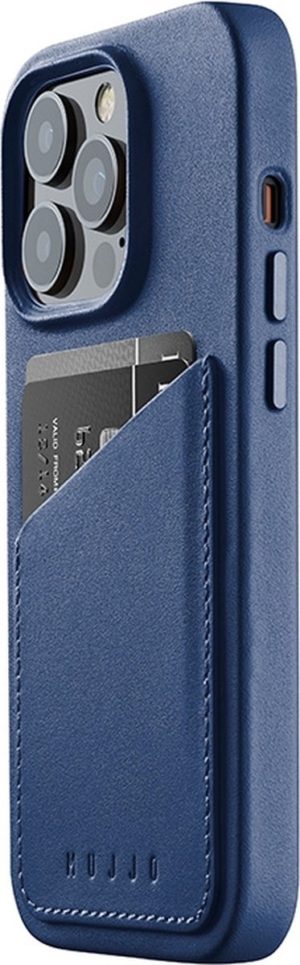 MUJJO Full Leather Wallet Case - Δερμάτινη Θήκη-Πορτοφόλι Apple iPhone 14 Pro - Blue (MUJJO-CL-028-BL) MUJJO-CL-028-BL