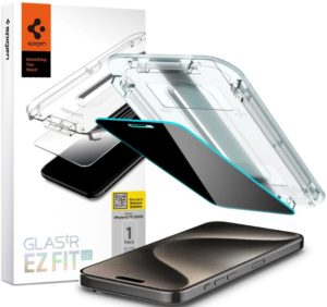Spigen Tempered Glass GLAS.tR EZ Fit HD Privacy - Αντιχαρακτικό Γυαλί Προστασίας Απορρήτου Οθόνης - Apple iPhone 15 Pro (AGL07120) AGL07120