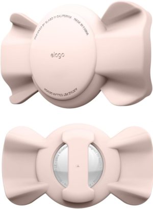 Elago Ribbon Pet Collar Case - Θήκη Premium Σιλικόνης Apple AirTag για Κολάρο Κατοικιδίων - Sand Pink (EAT-RIBBON-PET-SPK) EAT-RIBBON-PET-SPK