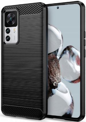 Techsuit Carbon Silicone - Θήκη Σιλικόνης Xiaomi 12T / 12T Pro - Black (5949419015043) 111167