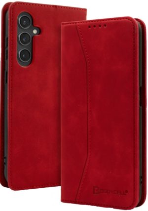 Θήκη Πορτοφόλι - Samsung Galaxy S24 Plus - Bodycell Book Case - Red (5206015073540) BB-00028