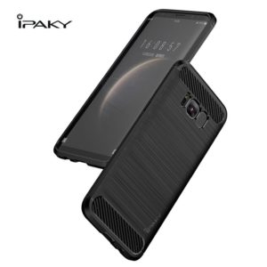 Θήκη Samsung Galaxy S8 Plus 6.2 IPAKY Original Brushed TPU Back Case with Carbon Fiber Decorated -Black MPS11359