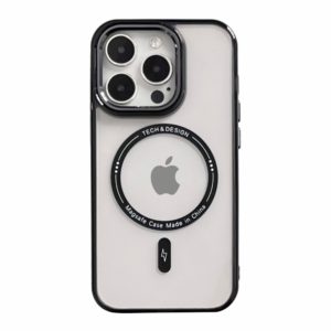 Θήκη Transparent TPU+PC Case for iPhone 15 Pro Max Drop-proof Compatible with MagSafe-black MPS15902