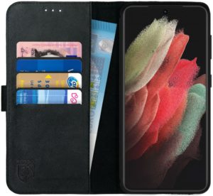 Rosso Deluxe Δερμάτινη Θήκη Πορτοφόλι Samsung Galaxy S21 Ultra 5G - Black (8719246285738) 89327